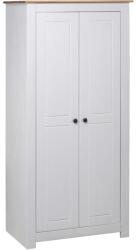 vidaXL Șifonier, alb, 80 x 50 x 171, 5 cm, lemn masiv pin gama Panama (282666) - comfy