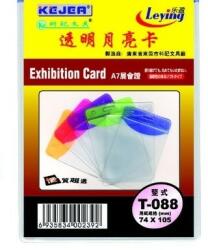 Kejea Buzunar PVC, pentru ID carduri, 74 x 105mm, vertical, 10 buc/set, KEJEA - margine transp. color (KJ-T-088V) - officeclass