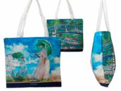 Hanipol Bevásárló táska - Monet: Nő esernyővel / Híd a vízililiomok tava felett