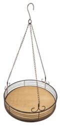 Clayre & Eef Mennyezeti virágtartó fém, rattan, 41x70cm