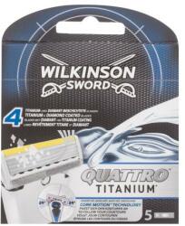 Wilkinson Sword Quattro Titanium rezerve lame Lame de rezervă 5 buc pentru bărbați