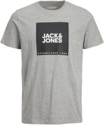 JACK & JONES Tricou pentru bărbați JJLOCK Regular Fit 12213248 Light Grey Melange BIG S