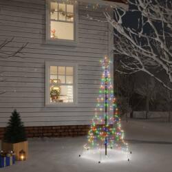 vidaXL Brad de Crăciun cu țăruș, 200 LED-uri, multicolor, 180 cm (343568)