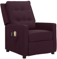vidaXL Fotoliu de masaj electric rabatabil, violet, textil (3098629)