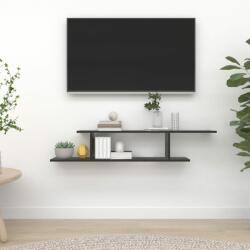 vidaXL Raft TV cu montaj pe perete, negru, 125x18x23 cm, PAL (806990)