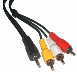 Cabletech Cablu jack 3.5 4 canale (a/v/masa)-3rca 1.5m (KPO2851L-1.5)
