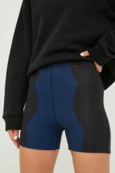 adidas Performance pantaloni scurți de alergare Marimekko femei, culoarea albastru marin, modelator, high waist 9BYY-SZD04Z_59X