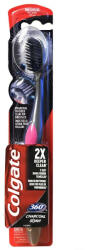 Colgate 360 Charcoal Black aktív szenes DUO fogkefe medium 2db