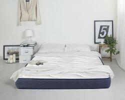 Bedora Saltea Ortopedica Bedora Cocos Polar Jeans 80x200 cm, memory foam, nuca de cocos, medie/tare, 22 cm, anatomica, husa detasabila, lavabila, antialergica Saltea