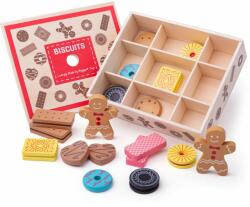 Bigjigs Toys Box cu biscuiti din lemn Bucatarie copii
