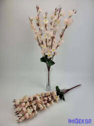  Barackvirág 7 ágú selyemvirág csokor 57 cm - Halvány Rózsaszín