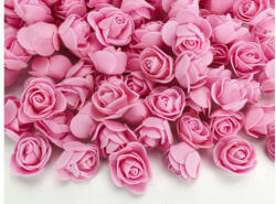  Polifoam rózsa fej midi virágfej habvirág 3 cm rózsaszín habrózsa