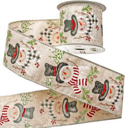 Valex Decor Hóemberkés karácsonyi szalag drótos szegéllyel 64mm x 6.4m (ML6407-60)