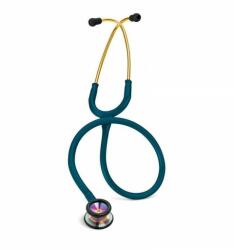 3M Littmann Stetoscop 3M Littmann® Classic II Pediatric, Turcoaz inchis, capsula curcubeu (Caribbean Blue/Rainbow)