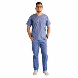 Lotus Costum medical Lotus 3, Basic 1 BBC, stretch, albastru ciel