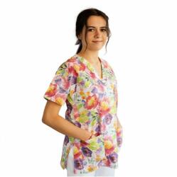 Lotus Bluza medicala imprimata Lotus 1, cu buzunar, Pastel