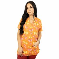 Lotus Bluza medicala imprimata Lotus 1, Orange Butterfly