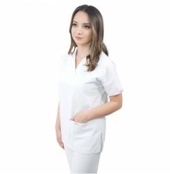 Lotus Costum medical Lotus 2, Basic 1, pantalon cu snur, alb