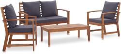 vidaXL Set mobilier cu perne, 4 piese, lemn acacia 47284