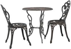 vidaXL Set mobilier bistro, 3 piese, aluminiu turnat 47858