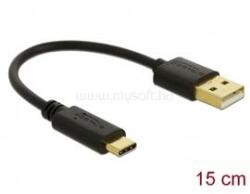 Delock 85354 15cm 3A USB-A - USB-C töltőkábel (DL85354) (DL85354)