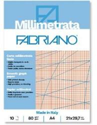 Fedrigoni A4 80g 10lapos milliméterpapír tömb (FABRIANO_19100662) (FABRIANO_19100662)