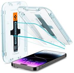 Apple Spigen "Glas. tR SLIM EZ Fit" Apple iPhone 14 Pro Max tempered kijelzővédő fólia felhelyező kerettel (2db) (AGL05202) - speedshop