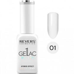 REVERS COSMETICS Lac de unghii Gellac 1 Step, Hybrid Effect, Non UV, Revers, 01 Alb mat, 10 ml (RVGELAC01)
