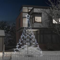 vidaXL Pom de Crăciun cu stâlp de metal, 500 LED-uri, alb rece, 3 m (328626)