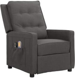 vidaXL Fotoliu de masaj electric rabatabil, gri închis, textil (3098623)
