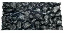 Plastiko 3D Akvárium háttér FOLYAMI KAVICS - 80x40cm (fekete)