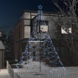 vidaXL Pom de Crăciun cu stâlp de metal, 1400 LED-uri, alb rece, 5 m (328634)