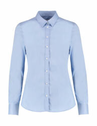 Kustom Kit Női hosszú ujjú blúz Kustom Kit Women's Tailored Fit Stretch Oxford Shirt LS M, Világos kék