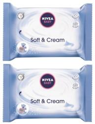 Nivea Baby Pachet 2 x 63 Servetele Umede Nivea Baby Soft & Cream (2xMAGT1007818TS)