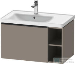 Duravit D-NEO 784x452 mm-es 1 fiókós, nyitott polcos függesztett szekrény 236980 mosdóhoz, Basalt Matt Decor DE425804343 (DE425804343)