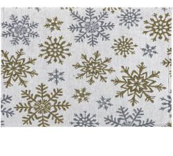 4-Home Față de masă Snowflakes albă, 33 x 48 cm