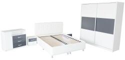 Spectral Mobila Dormitor Milano cu Pat Alb 140x200 cm