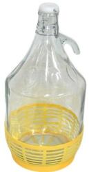 GimiHome Damigeana 5 Litri din sticla, cos din plastic, dop cu sarma si inchidere ermetica