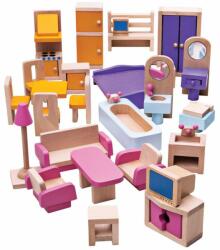 Bigjigs Toys Mobilier din lemn pentru casa de papusi