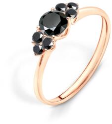 SAVICKI Inel de logodnă Fairytale: aur roz, diamant negru - savicki - 7 086,00 RON
