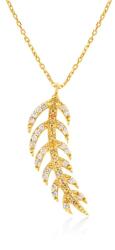 SAVICKI Colier din aur 585 cu safire galbene 0.18 ct 44 cm