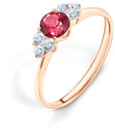 SAVICKI Inel de logodnă Fairytale: aur roz, rubin - savicki - 5 283,00 RON