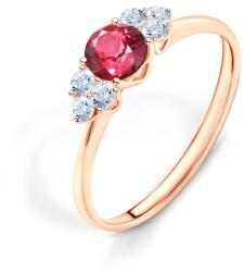 SAVICKI Inel de logodnă Fairytale: aur roz, rubin - savicki - 7 345,00 RON