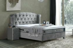 ABC Bedding Visco Lux Grey kárpitozott ágyneműtartós ágy matraccal 160x200