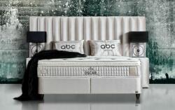 ABC Bedding Oscar kárpitozott ágyneműtartós ágy matraccal (ágykeret+matrac) 160x200