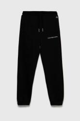 Calvin Klein Jeans pantaloni de trening pentru copii culoarea negru, neted 9BYY-SPG001_99X