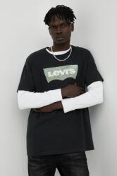Levi's tricou din bumbac culoarea negru, cu imprimeu 9BYY-TSM0KL_99X