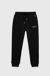 Calvin Klein Jeans pantaloni de trening pentru copii culoarea negru, melanj 9BYY-SPB002_99X