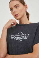 Wrangler t-shirt Atg női, szürke - szürke XS