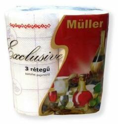 Müller Háztartási papírtörlõ 3 rétegű 2 tekercses Exclusive fehér (9354) - tonerpiac